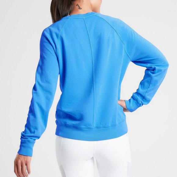 ATHLETA SEASCAPE BLUE SUNDOWN SWEATSHIRT TOP - Picture 2 of 7